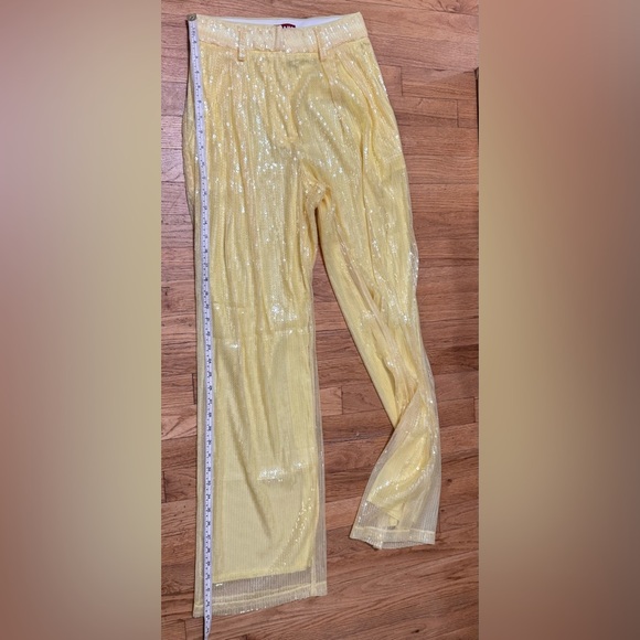 STAUD Sequined Luisa Pants in Yellow - Picture 13 of 13
